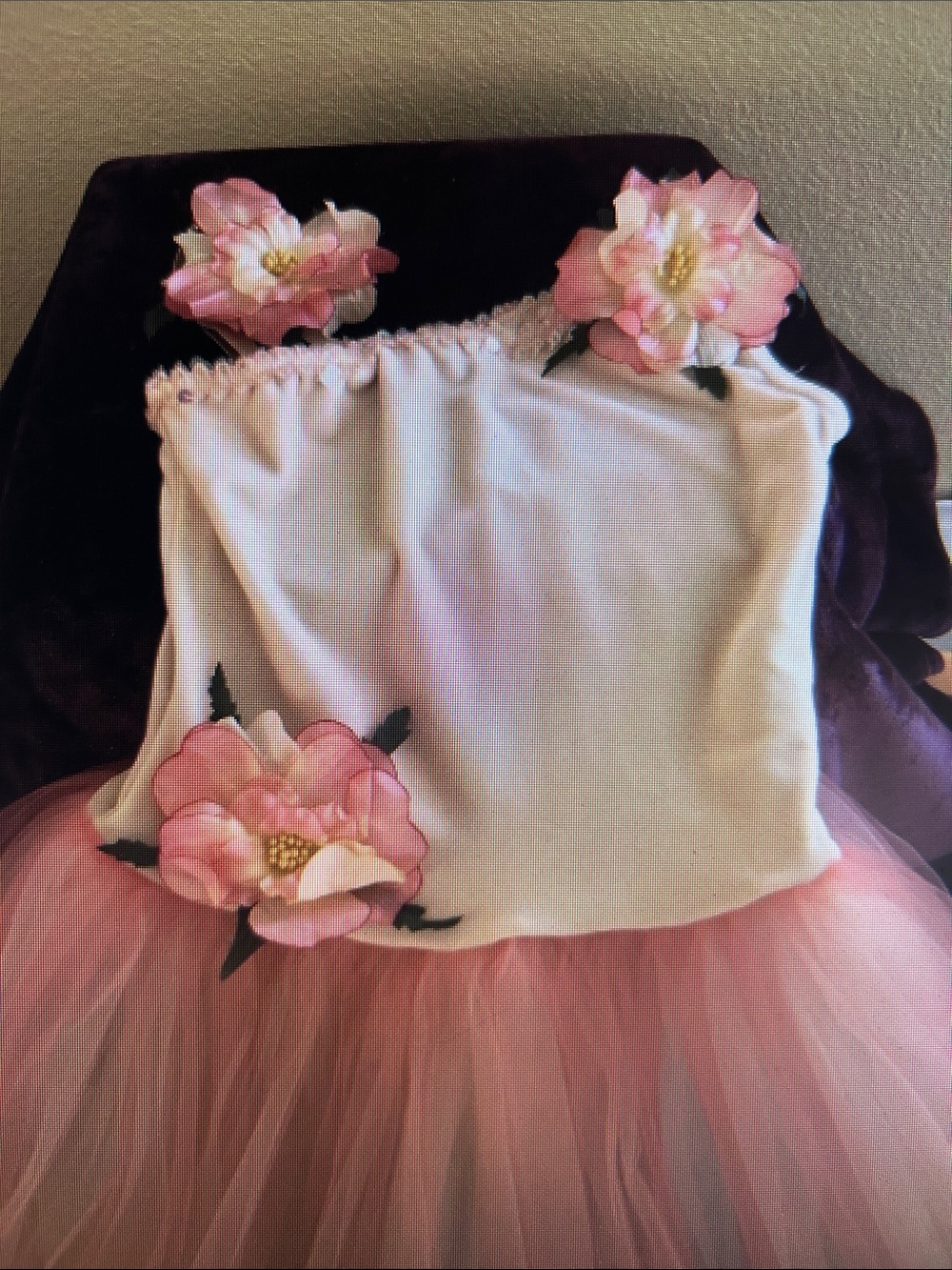 Floral Pink Tutu Dance Recital Costume Dress for Kids